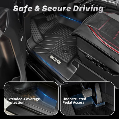 OEDRO Cargo Trunk Liner Fit for 2010-2017 Chevrolet Equinox L/LS/LT/LTZ/Premier& 10-17 GMC Terrain SL/SLE/SLT/Denali, All Weather Custom Fit Anti-Slip Cargo Mat, Black
