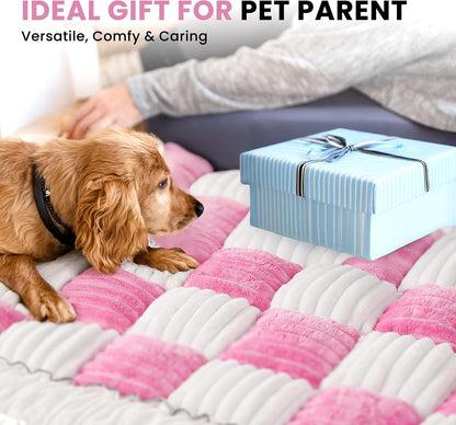 HiPetpy Backseat Dog Bed Mat for Car, Non-Slip Dog Bed for Car Back Seat, Soft & Cozy Dogs Blanket, Washable Travel Pet Mat Seat Protector for Cars, SUVs, Trucks