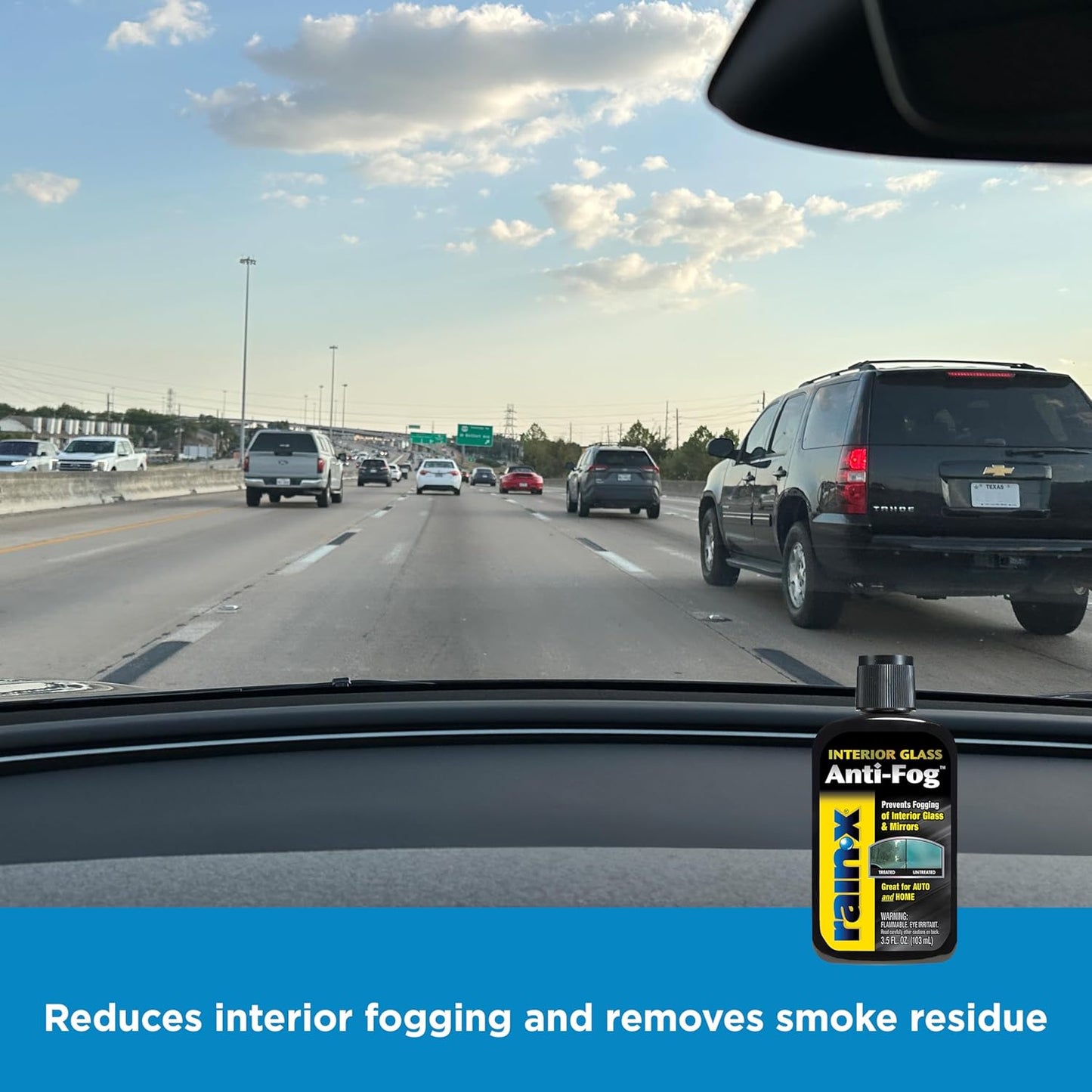 Rain-X AF21106D Glass & Mirrors Anti-Fog Treatment, Prevents Fogging & Steaming on Windshield and Visors, Improves Visibility, Great for Auto & Home