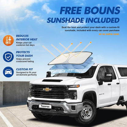 Car Cover Waterproof All-Weather,Heavy-Duty Outdoor Full Exterior Automobiles Sedan/Coupe (Length 186-193 inch) with Windshield Sun Shade Universal Fit Toyota Camry, Tesla Model 3, Accord etc