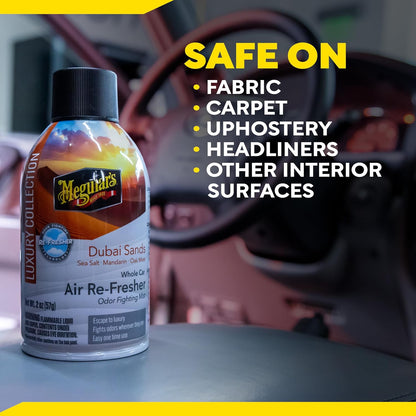 Meguiar’s Whole Car Air Refresher Odor Eliminator, Summer Breeze, 2 Oz— Car Air Freshener For Commuters, Detailers; Mist Refreshes Cabin For Sedan, Suv, Truck, Van