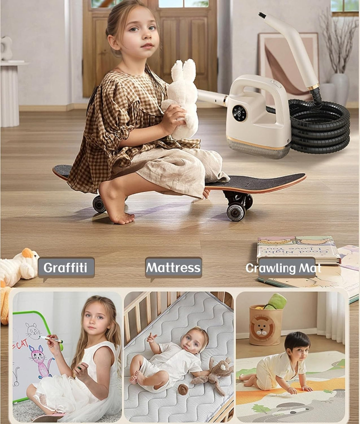 Foandbevi 7 in 1 Steam Cleaner 2500W High Pressure Steamer for Cleaning, Car Steamer Handheld Steam Cleaner for Home Use, Hardwood Floor Steam Cleaner for Upholstery, Kitchen, Bathroom, Grout
