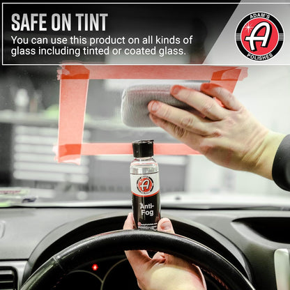 Adam's Polishes Anti-Fog (4 fl. oz) - Glass, Mirror, Shower Door, Visor, Lens Anti-Condensation Treatment | Long-Lasting, Easy Application | Safe for All Surfaces - Helmets, Visors, & Face Shields