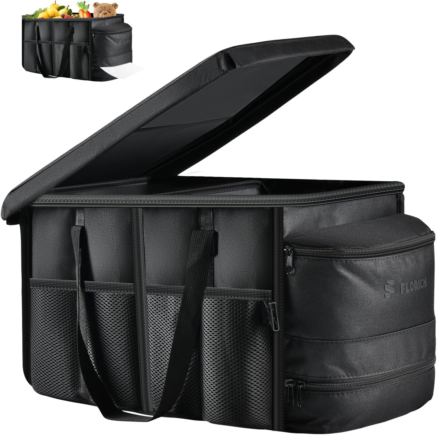FLORICH Car Seat Gap Filler, Pro-Seats Gap Filler Organizer and Storages 2-in-1, Premium Leather Center Console Organizer, Car Organizer Front Seat Universal Fit for Car SUV Truck