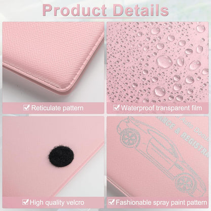 UYYE Car Registration and Insurance Card Holder, Vehicle Glove Box Car Organizer, Interior Car Accessories for Documents, Cards, License - 2 Pack