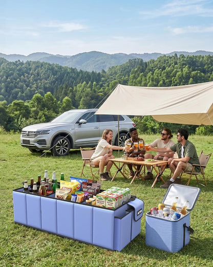 HOTOR Trunk Organizer, Sturdy Foldable with Cooler for Car & SUV, 3 Compartments, Black, 30.90”×12.60”×10.63”