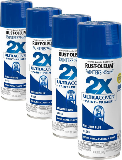 Rust-Oleum 334029 Painter's Touch 2X Ultra Cover Spray Paint, 12 oz, Gloss Clear - Colors F