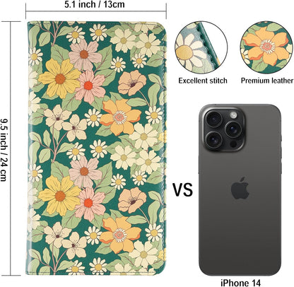 Car Registration and Insurance Holder, Insurance Card Holder, Car Registration Holder, Floral Themed Cover with Magnetic Shut