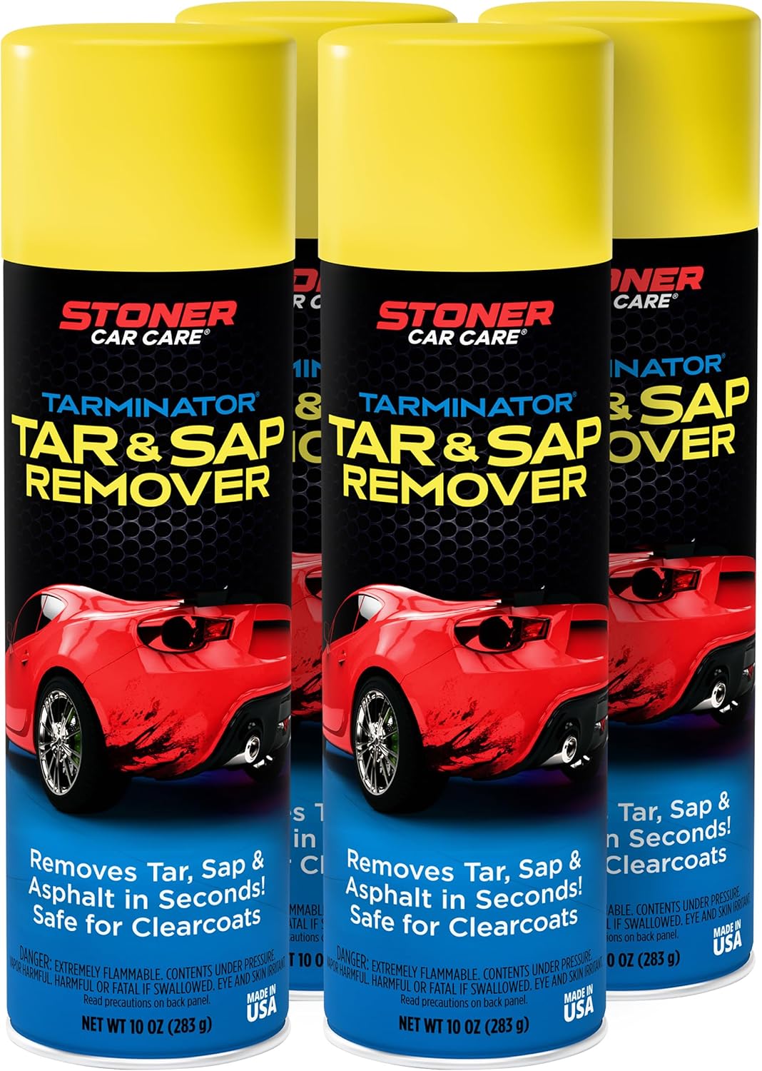 Stoner Car Care 91154 Tarminator Tar, Sap, and Asphalt Remover – Fast Acting Tar and Sap Remover for Cars – Clear Coat Safe Auto Cleaner for Paint, Chrome and Wheels – 10 oz