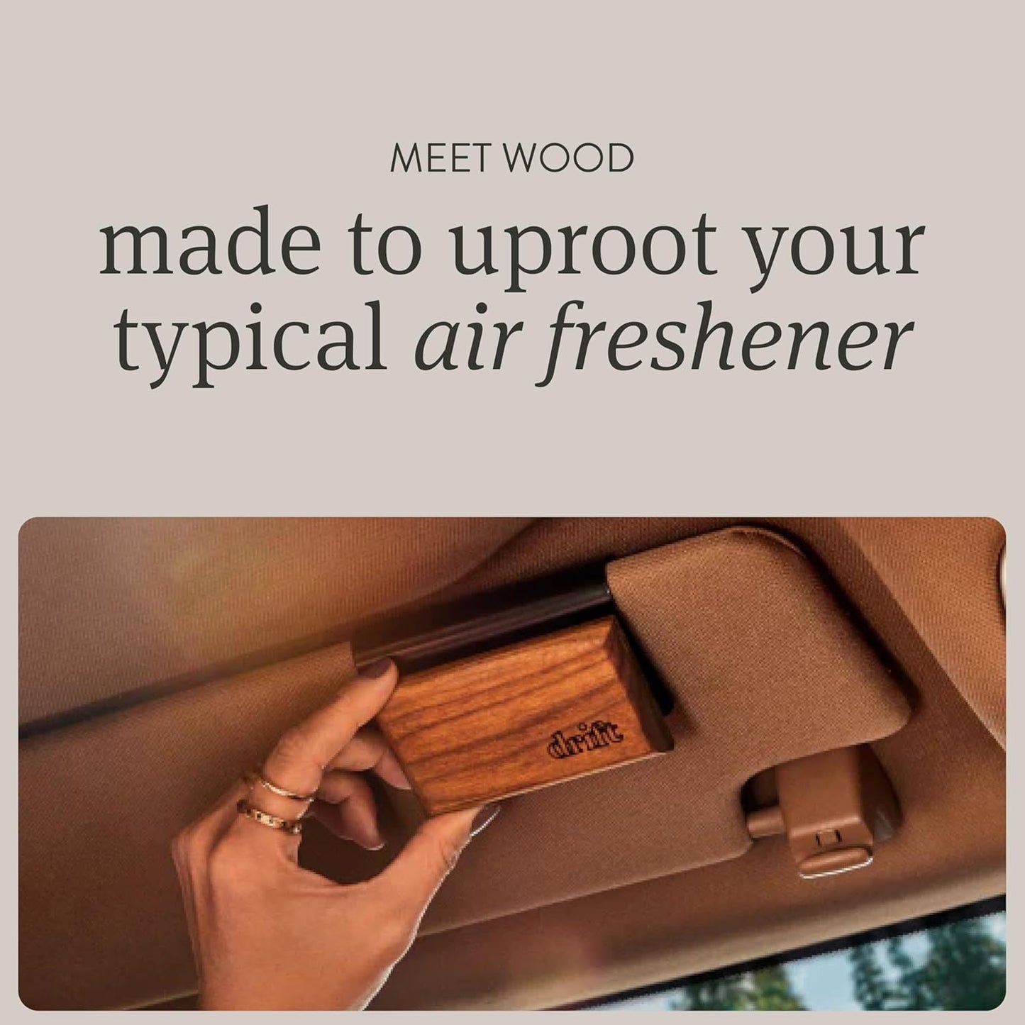 Drift Car Air Freshener - The Original Wood Air Freshener - Car Odor Eliminator - Long Lasting Scent - Auto Accessories - Metal Clip - Essential Oils - Clean Ingredients - Cabana Scent Starter Kit