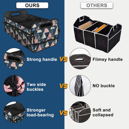 Deosk Car Trunk Organizer for SUV, Car Organizers and Storage with Reinforced Handles, Car Accessories for Women/Men 50LWaterproof Polyester Trunk Organizer, Black