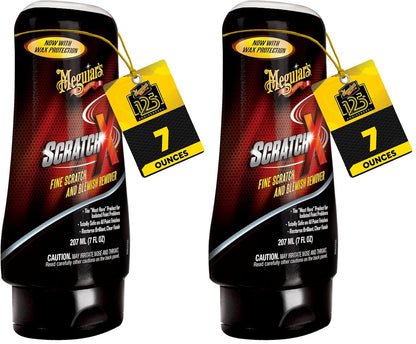 Meguiar’s Scratch-X, Car Scratch Remover, Car Paint Scratch Repair for Fine Scratches & Blemishes, Restores Clarity, Use On Glossy Exterior Paint and Clear Coats On Trucks & Suvs - 7 Oz Bottle