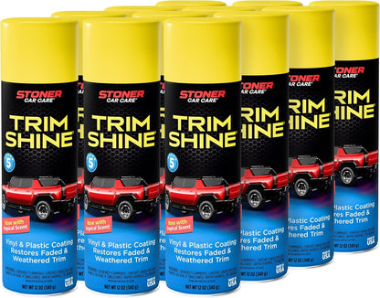 Stoner Car Care 91034 Trim Shine – Black Trim and Plastic Restorer for Cars – Vinyl and Plastic Trim Protectant Coating for Interior and Exterior Use – Fast-Drying No Sling – 12 oz