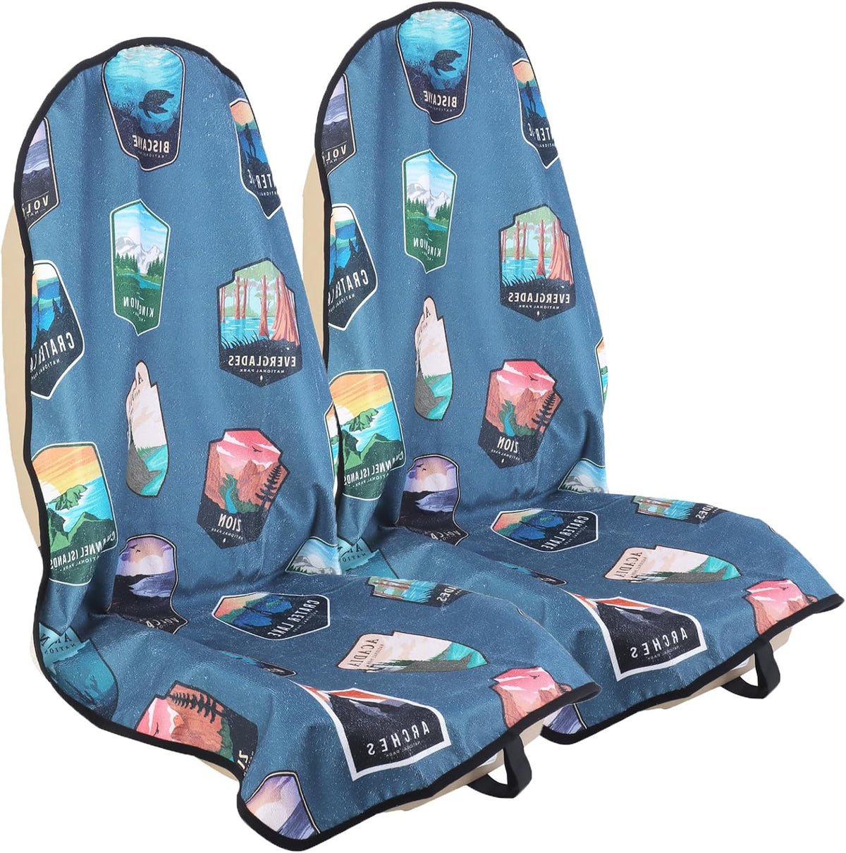 Car Seat Cover Protector Front Seats,for Gym Workout,Running,Swimming,Beach and Hiking,Waterproof Sweat Towel Bucket Seat Covers for Cars SUV Trucks (Black, 1Pcs)