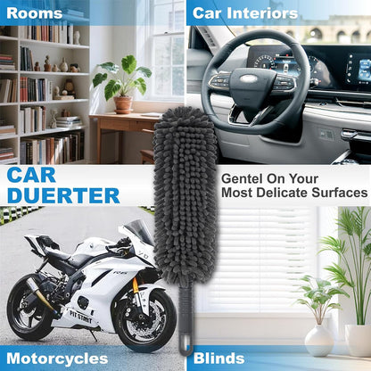 15.8" Car Duster Chenille,Car Accessories Duster Interior for Men,Washable Reusable Duster for Blind,Home,Car,Desk