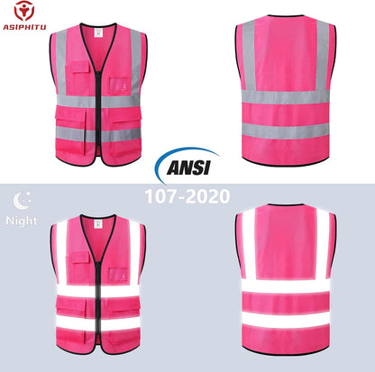 Reflective Safety Vest for Men Women Construction Vest Meet ANSI/ISEA Standard