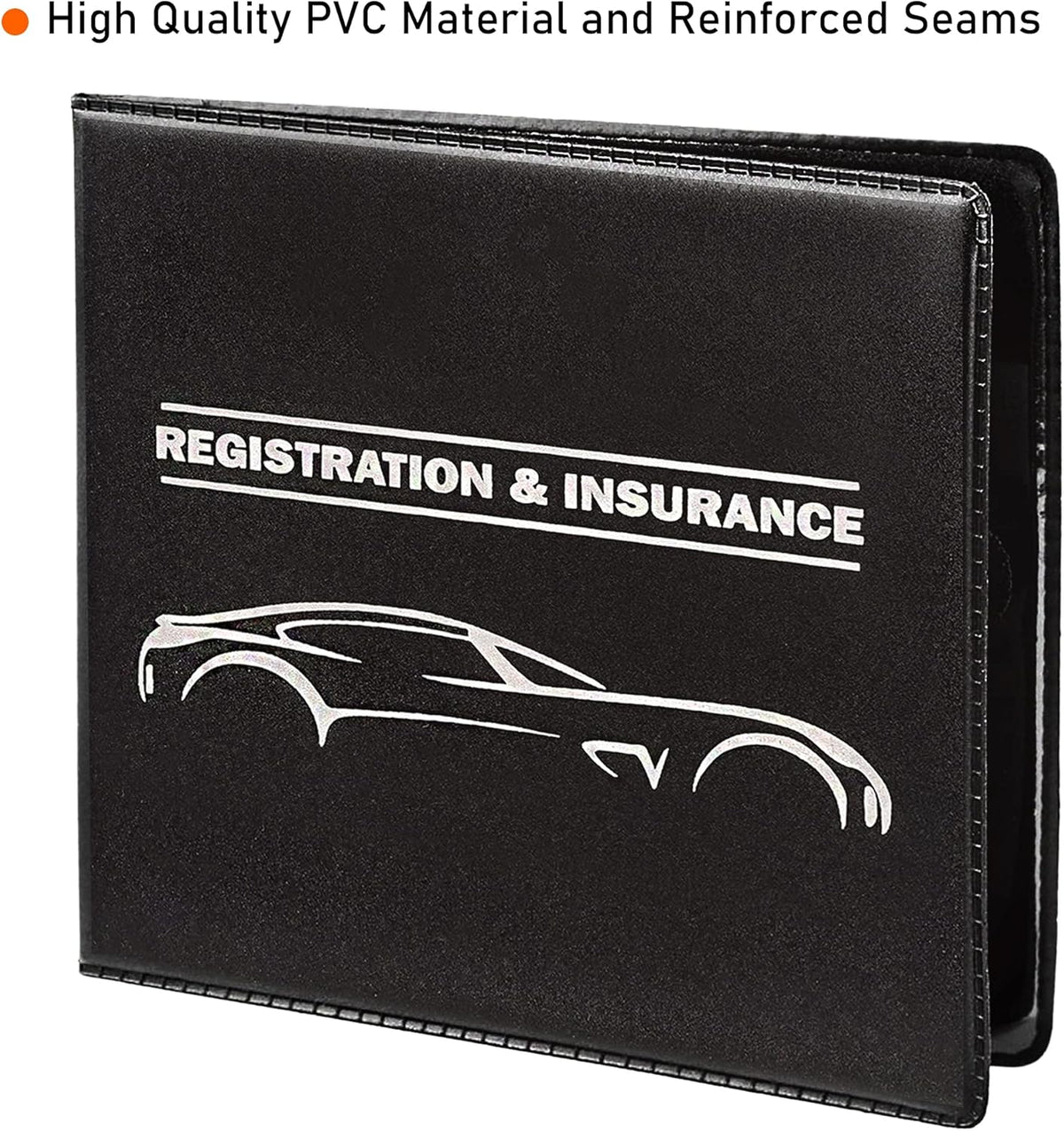 CANOPUS Car Registration and Insurance Holder, Car Document Holder, Vehicle Registration and Insurance Card Holder, Wallet for Auto, Trailer, Motorcycle, Truck, Vehicle Paperwork Organizer (2 Pack)