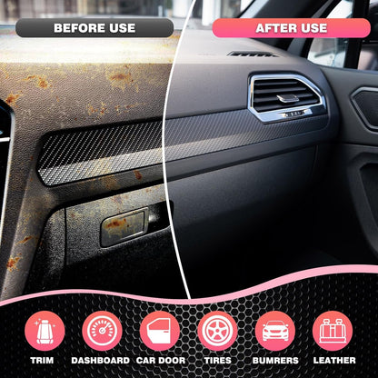 DONKEYPRO Car Interior Cleaner, Polishing Cleaner Detailer Spray for Vehicle Detailing, 450ml Aerosol 15 fl oz with Iron Can (2-Pack)