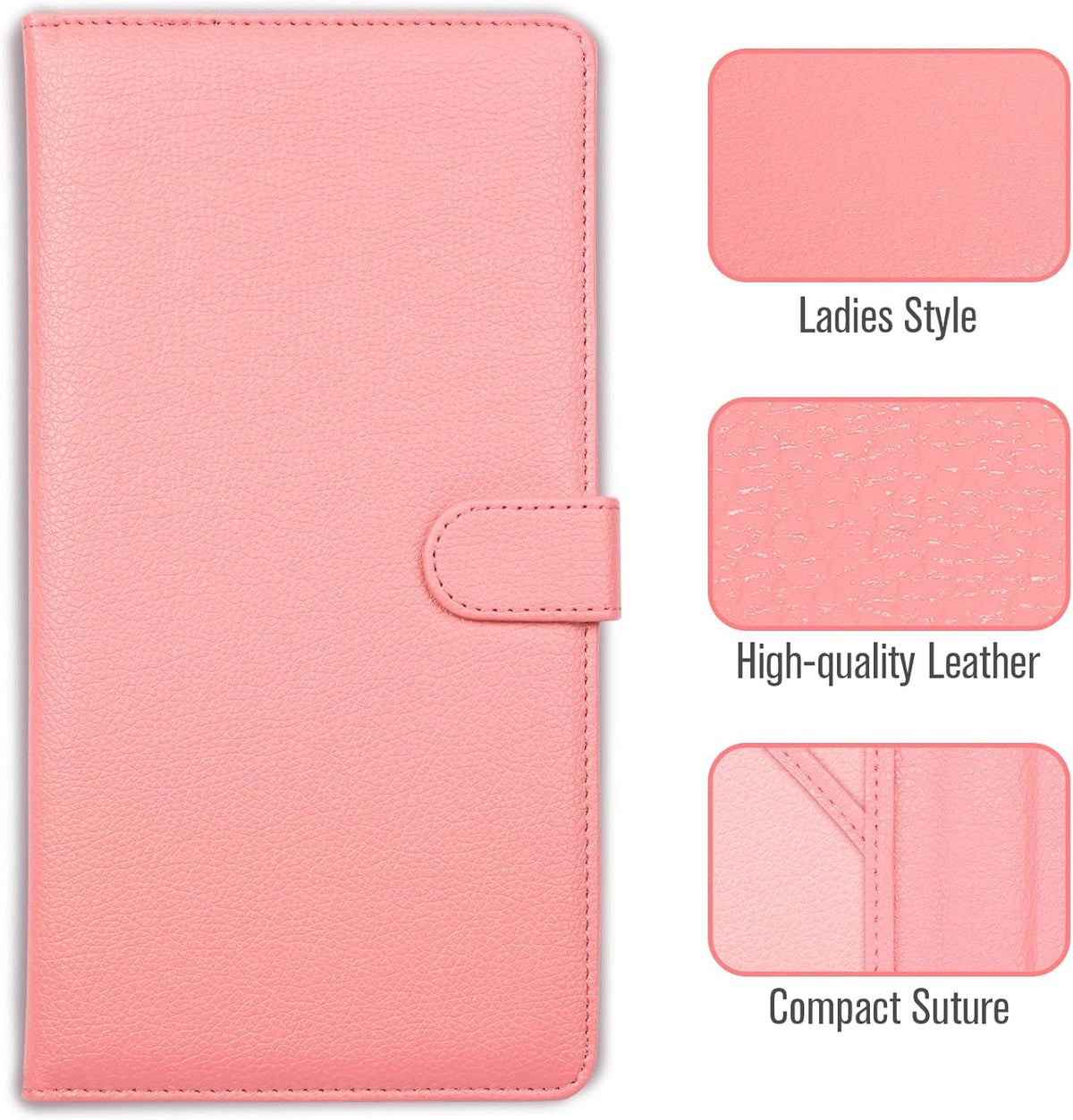 foryou Car Registration and Insurance Holder Car Document Holder Registration and Insurance Card Holder for Cards, Driver License & other Essential Documents(Purple Pink)