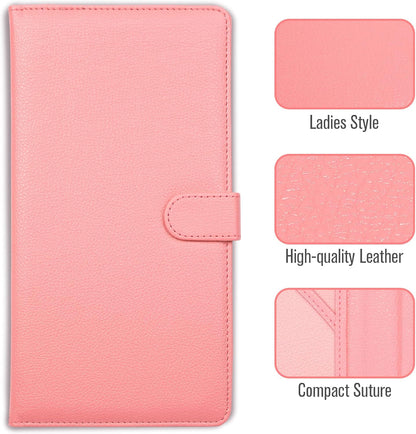foryou Car Registration and Insurance Holder Car Document Holder Registration and Insurance Card Holder for Cards, Driver License & other Essential Documents(Purple Pink)