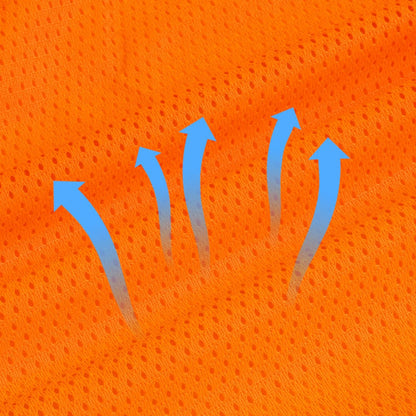 High Visibility Reflective Safety Vest for Men Women Class 2 Hi Vis Mesh Fabric Safety Work Jacket with Elastic Band