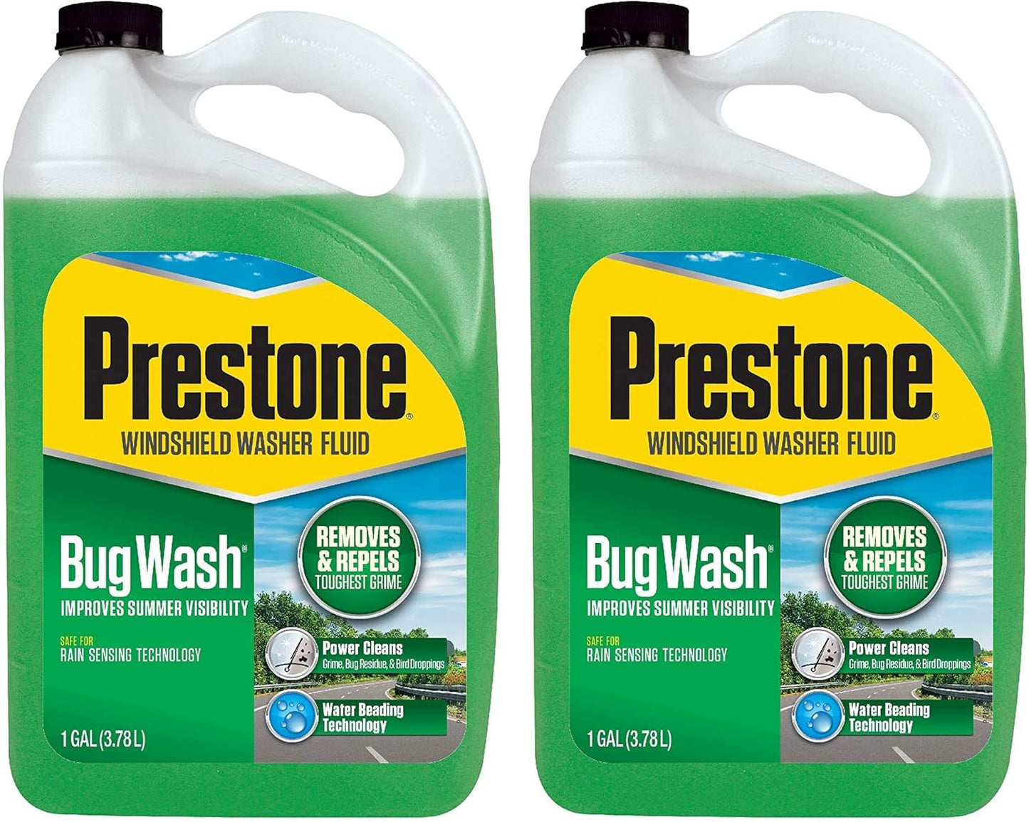 Prestone Bug Wash Windshield Washer Fluid, 1 Gallon