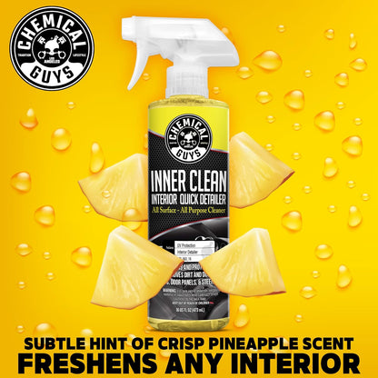 Chemical Guys InnerClean Interior Quick Detailer Cleaner and Protectant for Dashboards Door Panels Seats Trim and Surfaces Non Greasy Interior Car Cleaning Spray and Interior Detailer Spray 16 oz