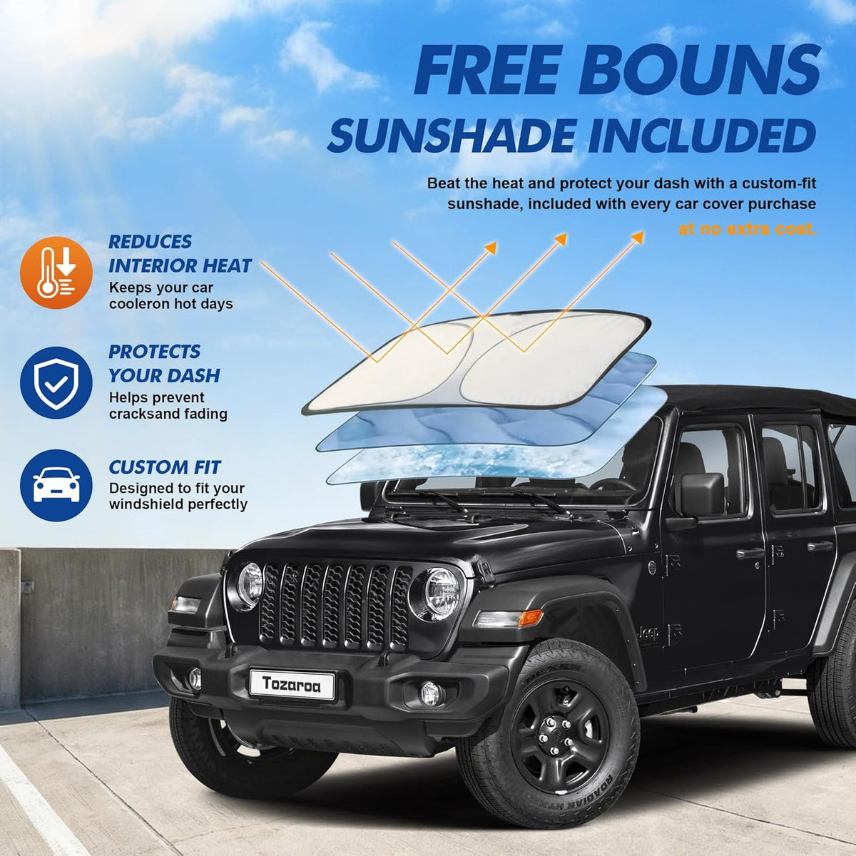 Car Cover Waterproof All-Weather,Heavy-Duty Outdoor Full Exterior Automobiles Sedan/Coupe (Length 186-193 inch) with Windshield Sun Shade Universal Fit Toyota Camry, Tesla Model 3, Accord etc