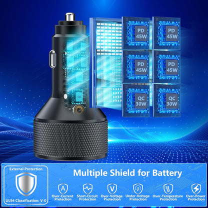 USB C Car Charger, Rombica 2Pack 3-Port 67W Dual PD USB-C&USB-A Car Power Cigarette Lighter USB Charger 3 in 1 PD/QC Type C Fast Car Charge for iPhone 17 17 Pro Max 16 15 14 13 12/Galaxy S26 S25/Pixel