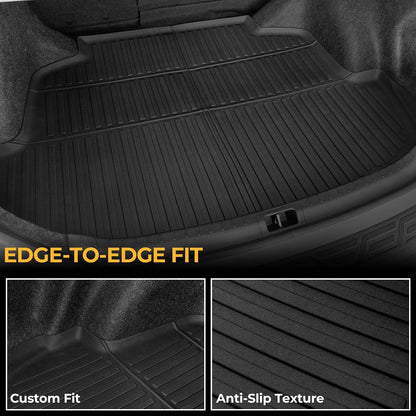 Floor Mats for Toyota Sienna 2021-2026, All Weather Floor Mats Lower Trunk Cargo Liner Accessories, Full Coverage Set (Fit 8-Seat with Spare Tire)