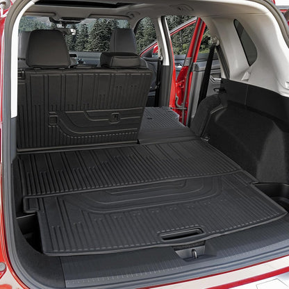 Floor Mats Set for Nissan Rogue 2026 2025 2024-2021 Accessories, Full Coverage All Weather Floor Mats Cargo Mat with Backrest Protectors & Door Sill Guards (Not for Sport)