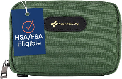 KeepGoing Travel First Aid Kit for Kids – 130 Pc. for Car, Home, Purse, Diaper Bag & Backpack with Latex-Free Bandages - Mini First Aid Kit Travel Size TSA-Approved