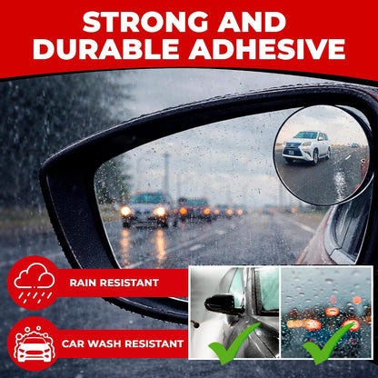 Utopicar Long Blind Spot Car Mirror Aesthetic Convex Mirrors 5.3” x 1.3” - Side Mirror Engineered Design - Up & Down Adjustable - Blind Spot Rear View Mirrors for Car (2-Pack)