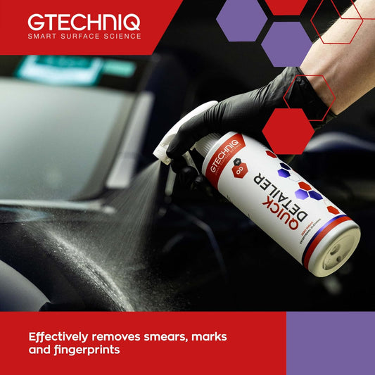 Gtechniq Quick Detailer Spray Car Polish, 169 fl oz |Removes Fingerprints and Watermarks, Enhances Protection and Shine, Easy to Apply and Long-Lasting Results