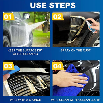 Iron Powder Remover Spray, Car Iron Powder Rust Remover Spray, Automotive Rust Remover Spray 100ml, For Metal, Bikes, Tools, Furniture & Household Surfaces (1 set)