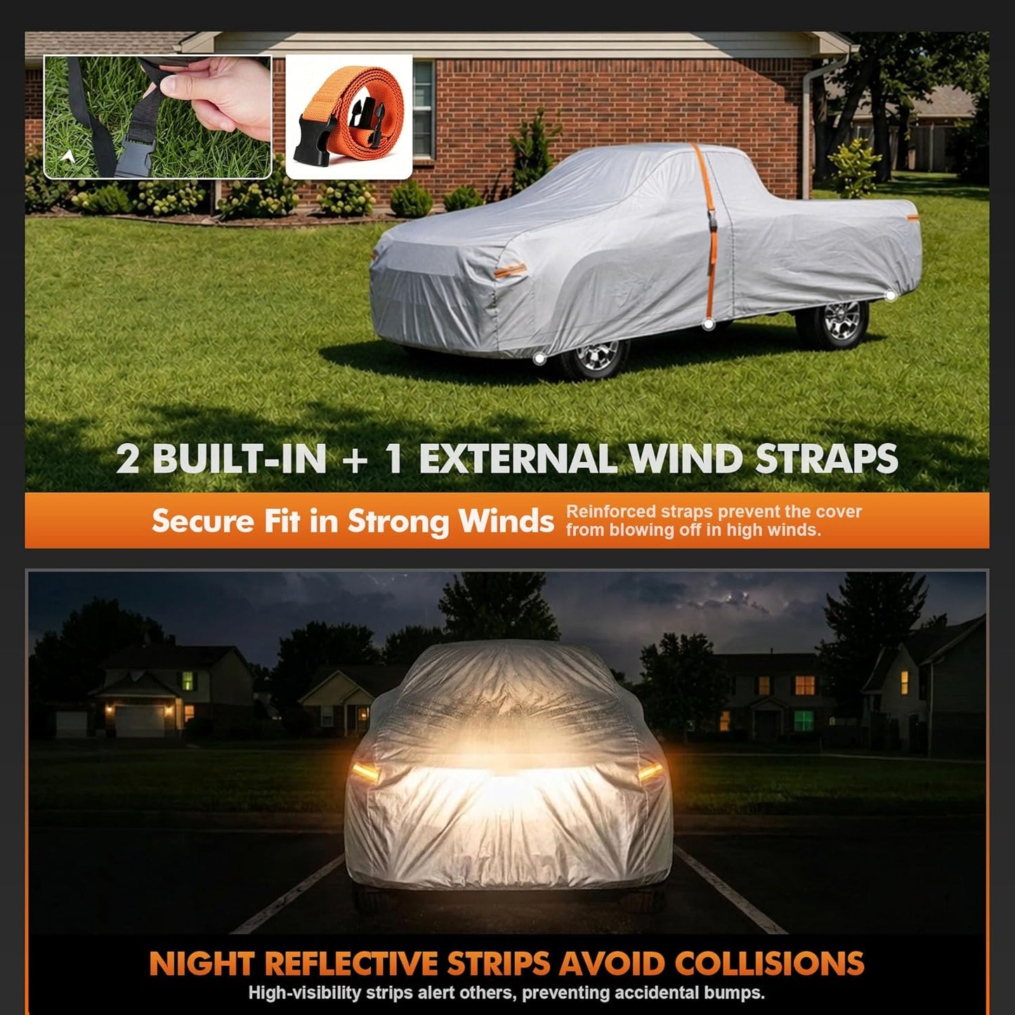 Car Cover Waterproof All-Weather,Heavy-Duty Outdoor Full Exterior Automobiles Sedan/Coupe (Length 186-193 inch) with Windshield Sun Shade Universal Fit Toyota Camry, Tesla Model 3, Accord etc