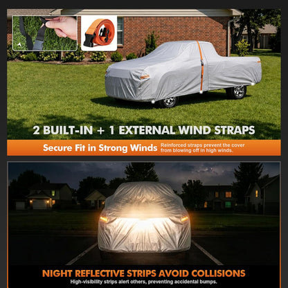 Car Cover Waterproof All-Weather,Heavy-Duty Outdoor Full Exterior Automobiles Sedan/Coupe (Length 186-193 inch) with Windshield Sun Shade Universal Fit Toyota Camry, Tesla Model 3, Accord etc