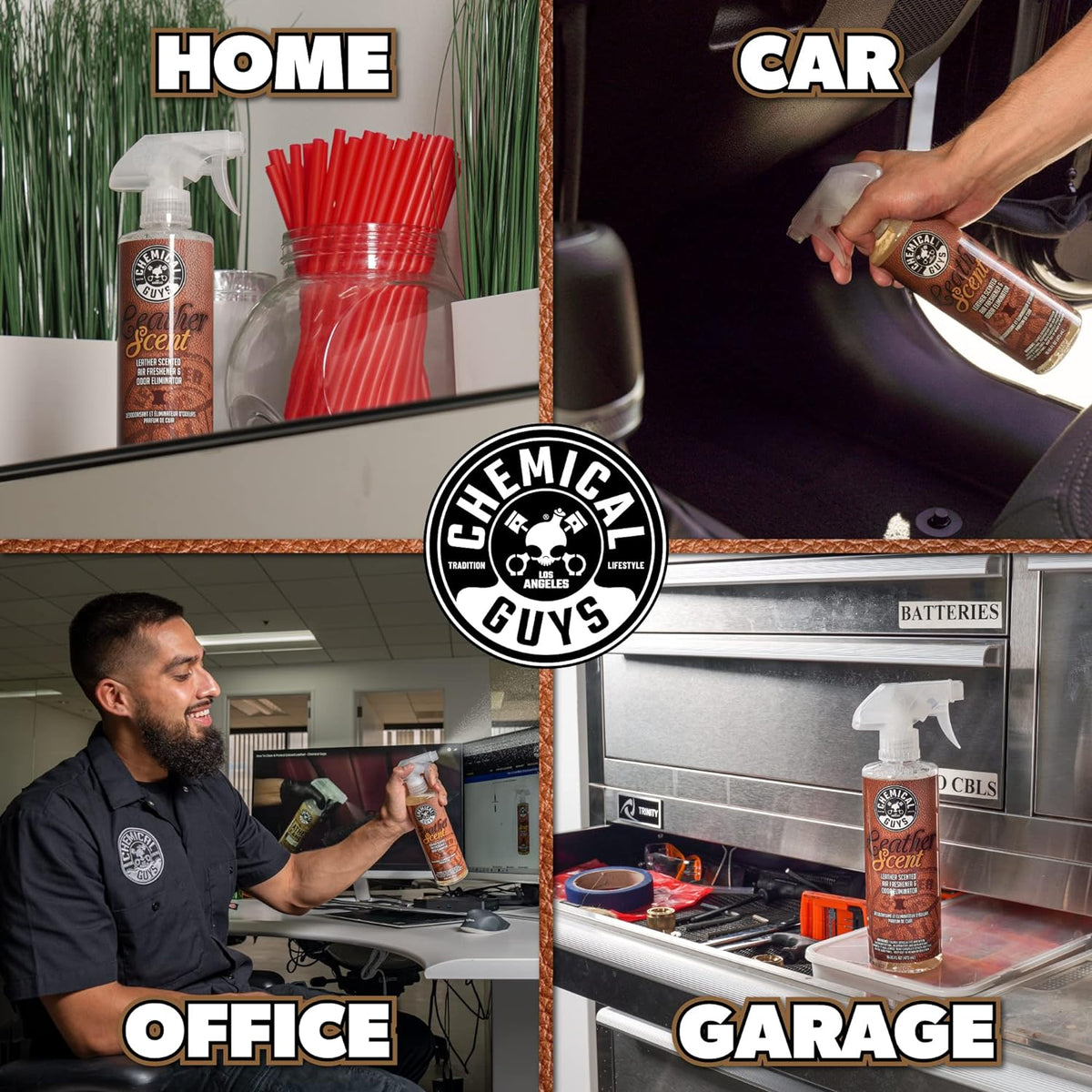 Chemical Guys AIR_301_04 New Car/Leather/Signature Scent Sample Kit, Great for Cars, Trucks, SUVs, RVs, Home, Office & More (4 fl oz - 3 Items)
