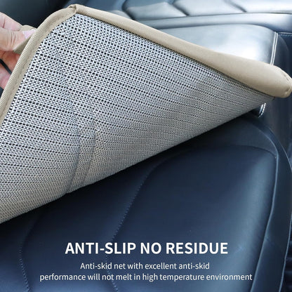Viaviat Car Seat Protector Leather Waterproof Child Safety Seat Protector Cover with Thick Pad and 2 Large Pockets Durable Kick Mat for All Auto Seat (Beige)