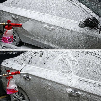 BEAR FORCE Pressure Washer Spray Gun Power Washer Short Gun with M22-ID14mm & Foam Cannon Foam Gun with 5 Nozzles Tips #035 & 3/8'' Quick Connector Swivel, Additional Orifice Nozzle 1.10mm Car Washing