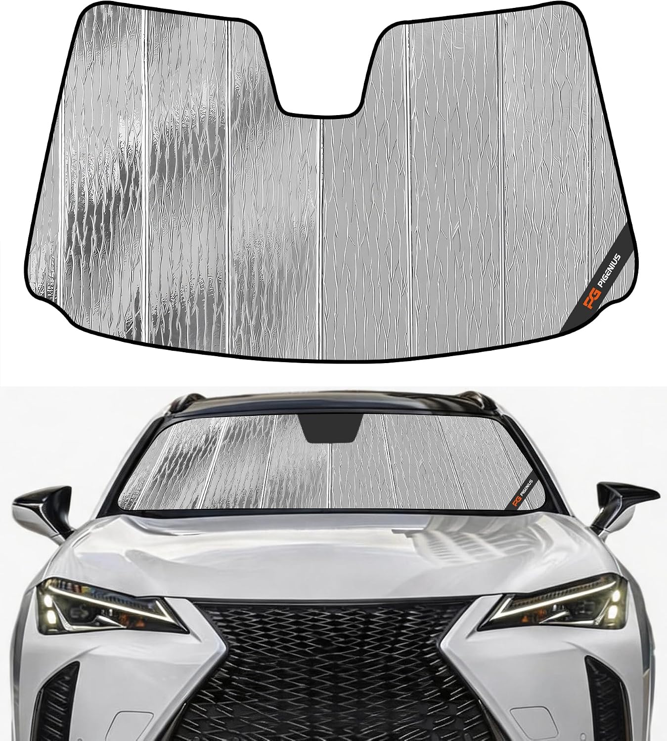 Pigenius Windshield Sun Shade for Lexus RX350/RX450h 2010-2015 Front Window Sunshade - AstraGuard