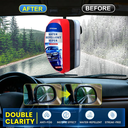 Car Windshield Water Repellent & Anti-Fog Treatment - Quick Interior & Exterior Glass Coating Kit, Rain Repellent Spray for Windows, Mirror, Paint Protection - Long-Lasting Visibility, Pack of 2