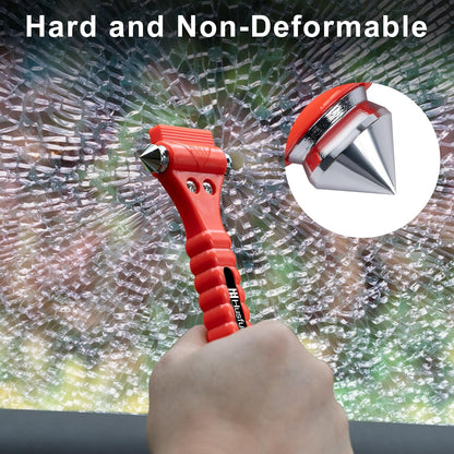 Car Window Breaker Hammer and Seat Belt Cutter 2-in-1，Emergency Escape Tool | Car Accessories, Auto Car Escape Tool，Safety Hammer for Family Rescue and Auto Traffic Accident Emergency Escape, 2 Packs