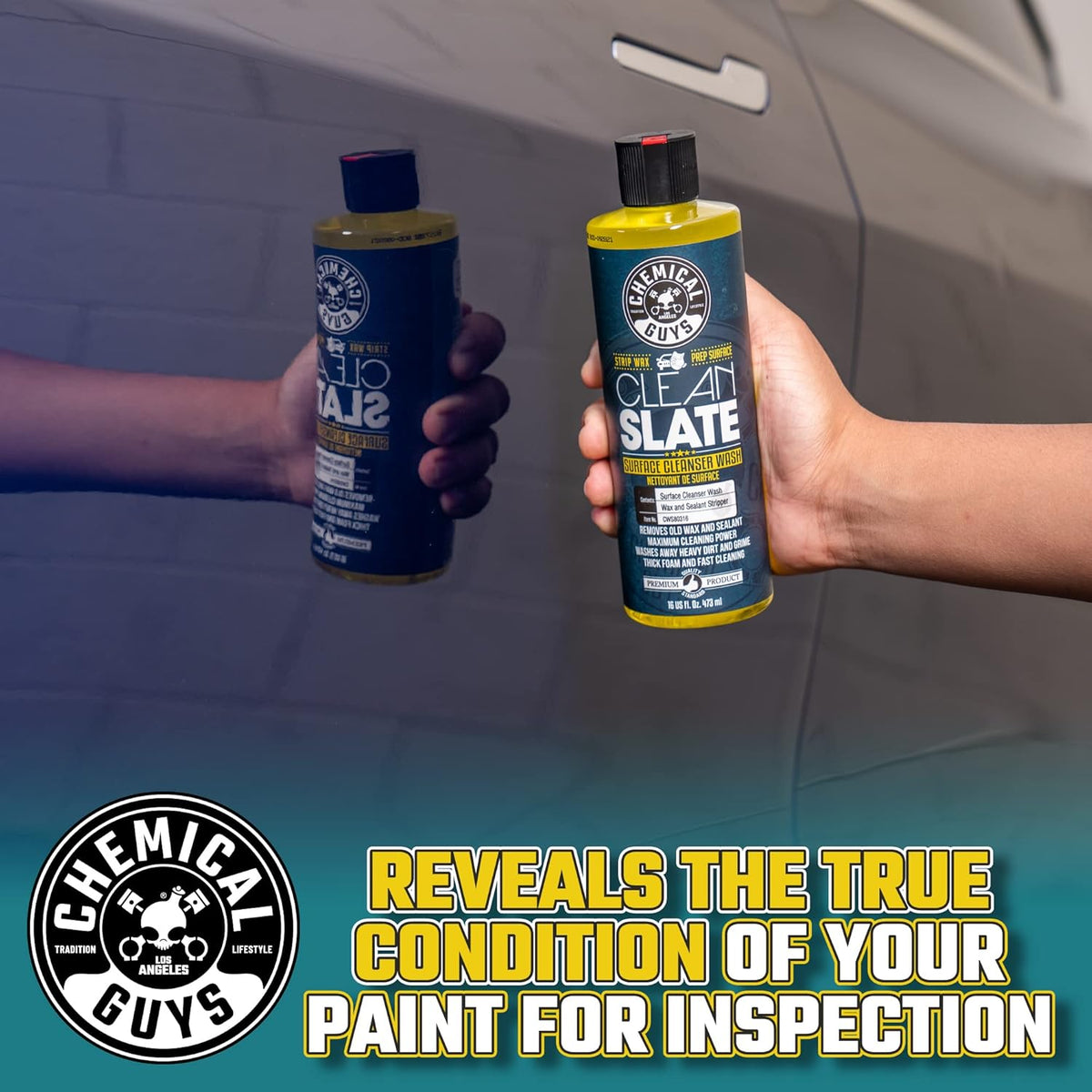 Chemical Guys CWS80364 Clean Slate Deep Surface Cleaning Car Wash Soap (Removes Old Car Waxes, Glazes & Sealants for Superior Surface Prep), 64 fl oz (Half Gallon), Citrus Scent