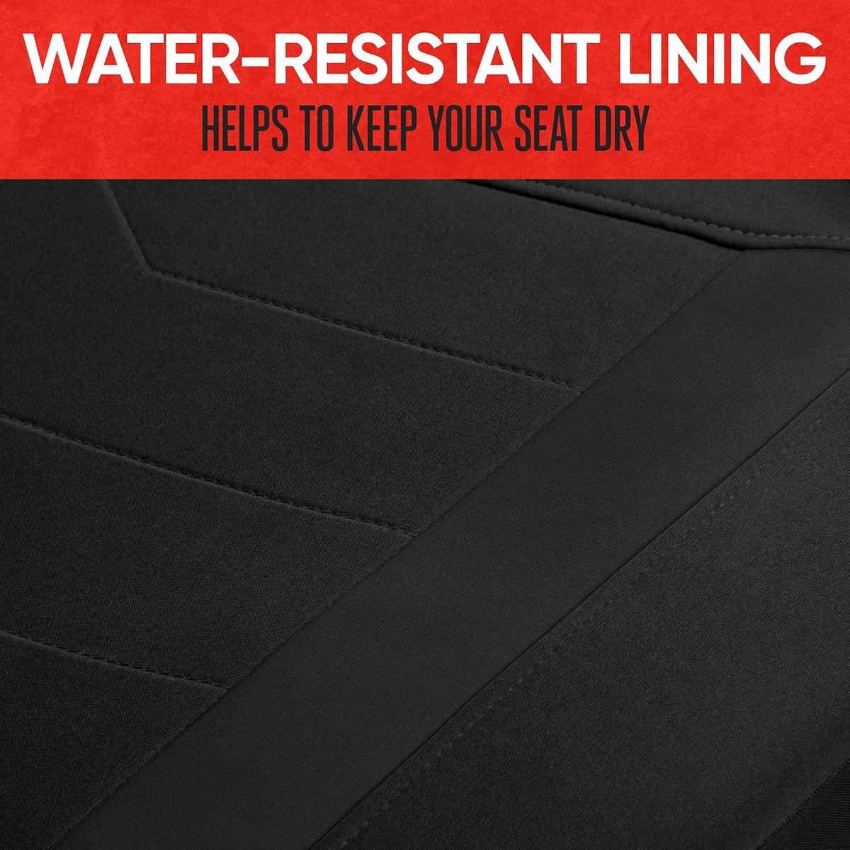 Motor Trend AquaShield Waterproof Front Seat Covers, Black Seat Covers for Cars – Neoprene Front Car Seats Cover, SUV Seat Covers Protector - Car Interior Cover for Auto, Trucks, & Dog Owners