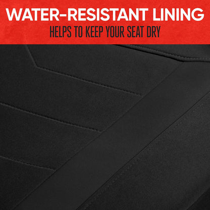 Motor Trend AquaShield Waterproof Front Seat Covers, Black Seat Covers for Cars – Neoprene Front Car Seats Cover, SUV Seat Covers Protector - Car Interior Cover for Auto, Trucks, & Dog Owners