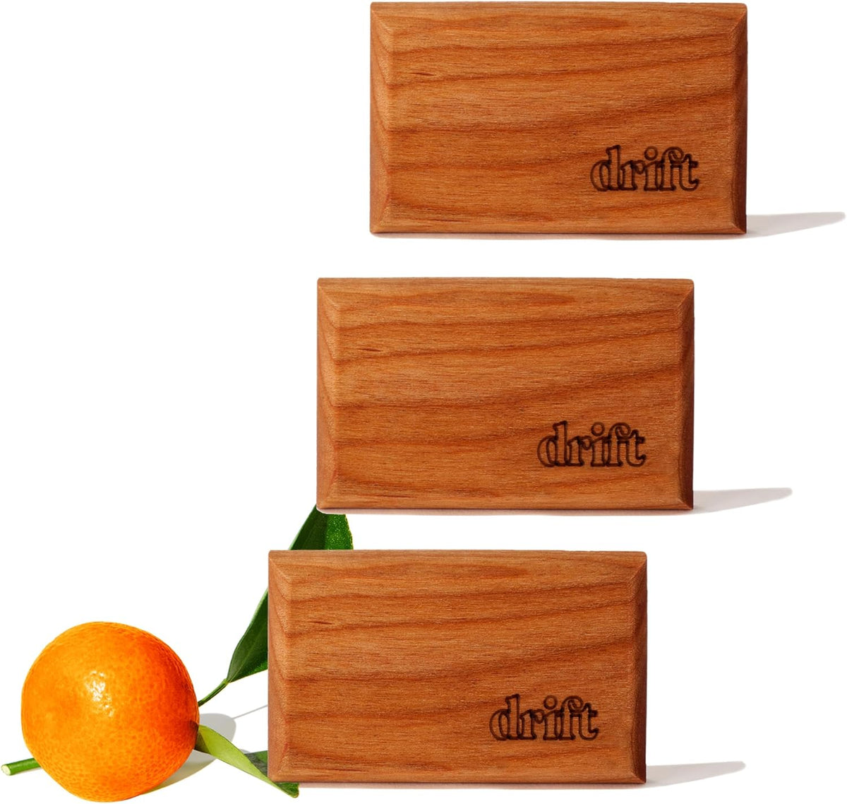 Drift Car Air Freshener - The Original Wood Air Freshener - Car Odor Eliminator - Long Lasting Scent - Metal Clip - Essential Oils - Clean Ingredients - Variety 3 Pack Refill - NO CLIP INCLUDED