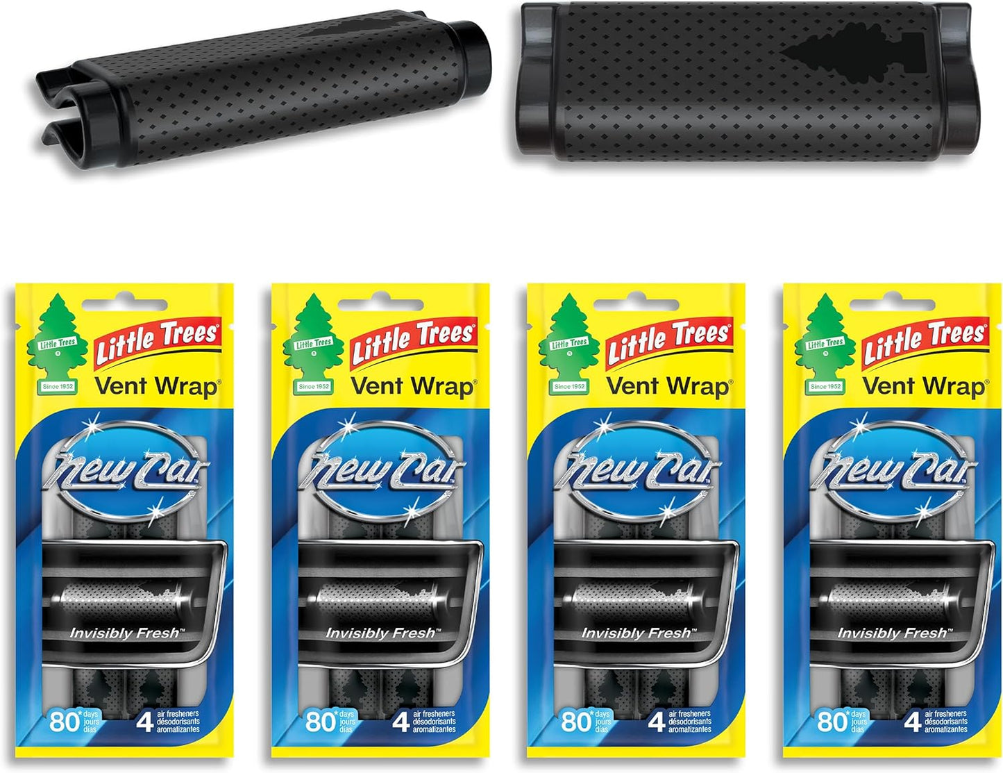 LITTLE TREES Car Air Freshener | Vent Wrap Provides Long Lasting Scent, Invisibly Fresh | New Car Scent, 16 Air Fresheners
