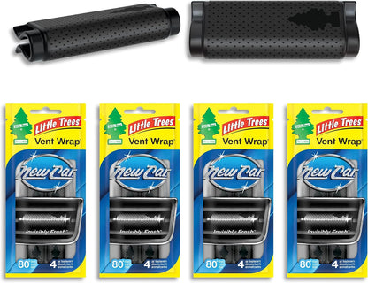 LITTLE TREES Car Air Freshener | Vent Wrap Provides Long Lasting Scent, Invisibly Fresh | New Car Scent, 16 Air Fresheners