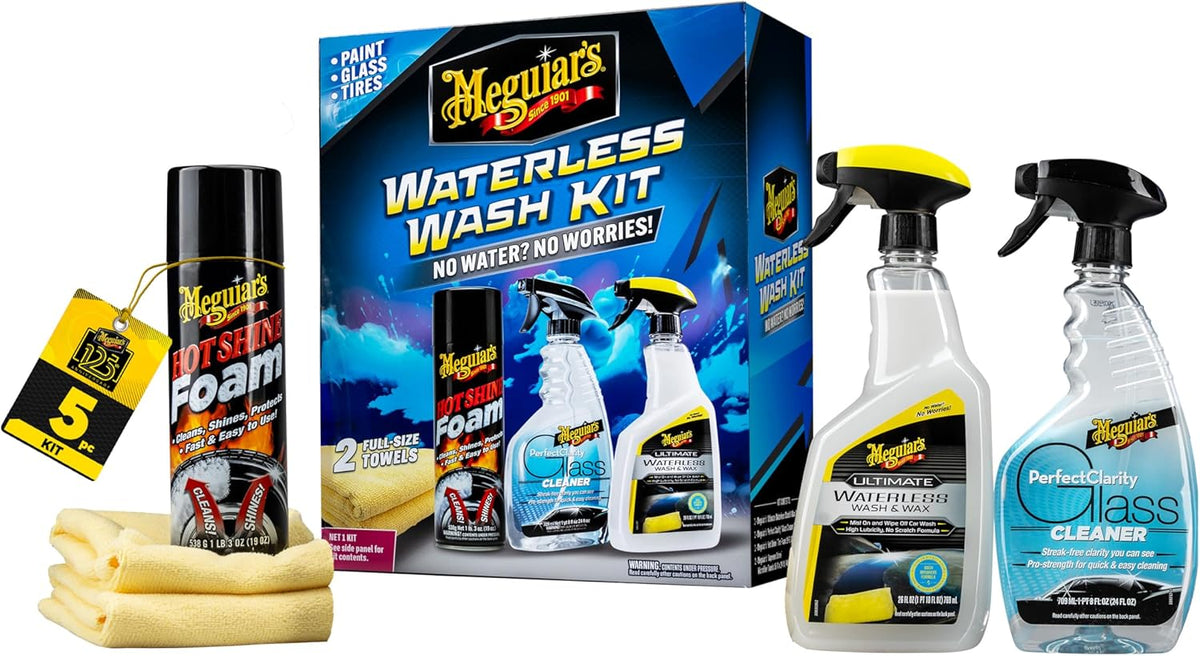 Meguiar's Ultimate Waterless Wash & Wax, Scratch-Free Waterless Car Cleaning Spray That Makes Detailing Quick and Easy, 2-in-1 Cleaner and Protection to Help Your Ride Shine, 26 Oz